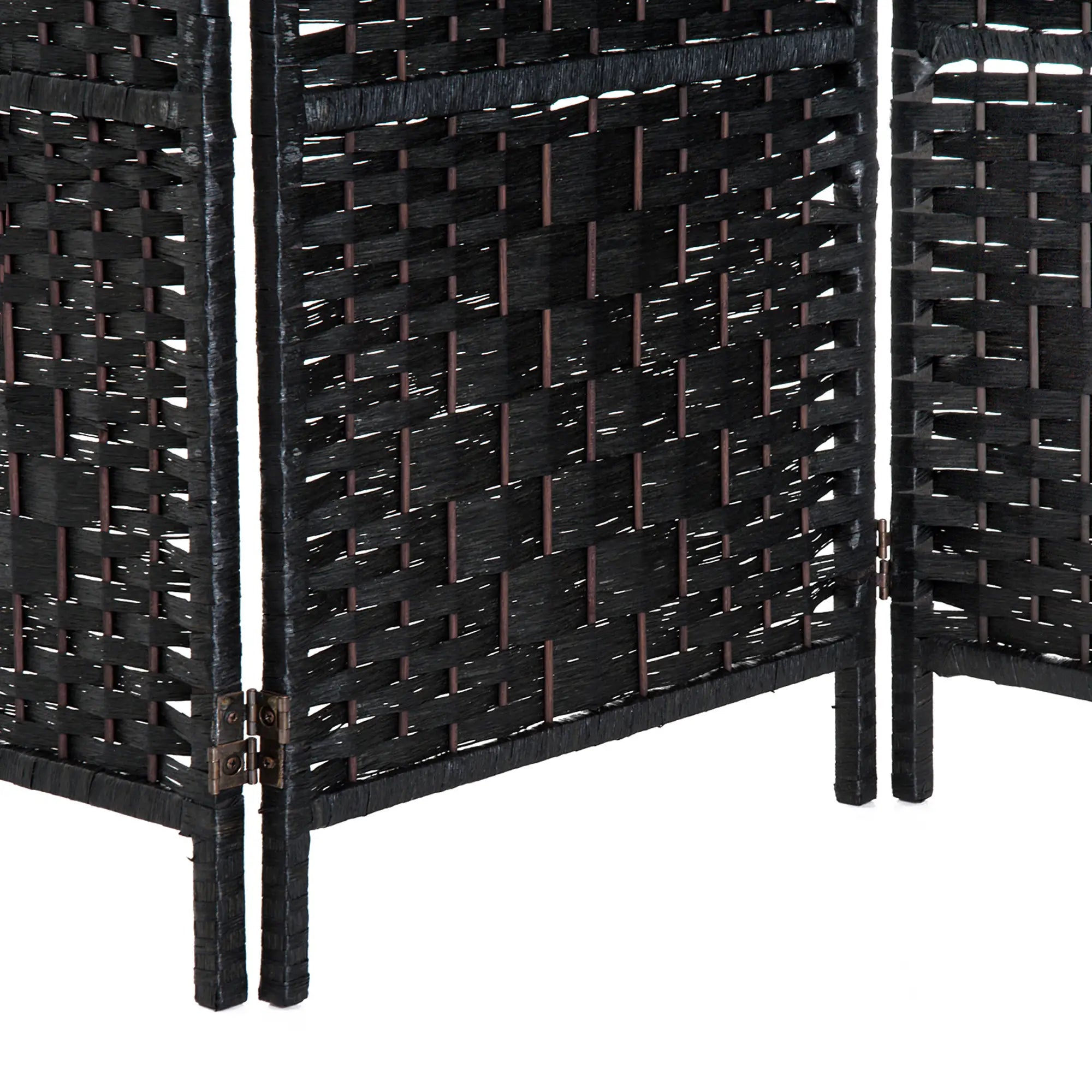 6ft Folding Room Divider, 3 Panel Wooden Frame, Black Room Dividers at Gallery Canada