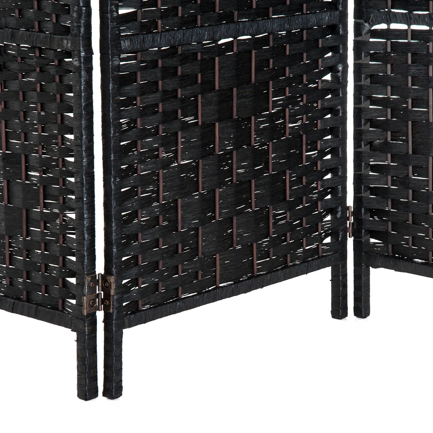 6ft Folding Room Divider, 3 Panel Wooden Frame, Black Room Dividers at Gallery Canada