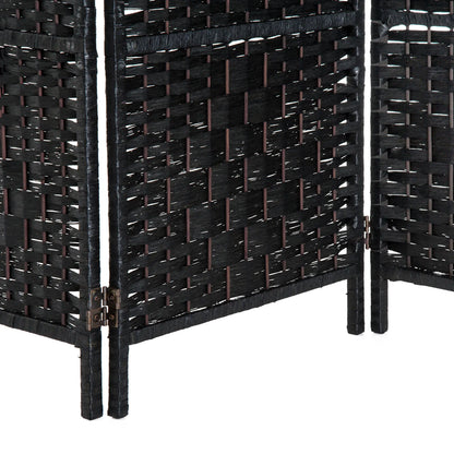 6ft Folding Room Divider, 3 Panel Wooden Frame, Black Room Dividers at Gallery Canada