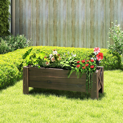3.3 x 1.2 x 1.2 ft Raised Garden Bed, Carbonized Elevated Garden Beds at Gallery Canada