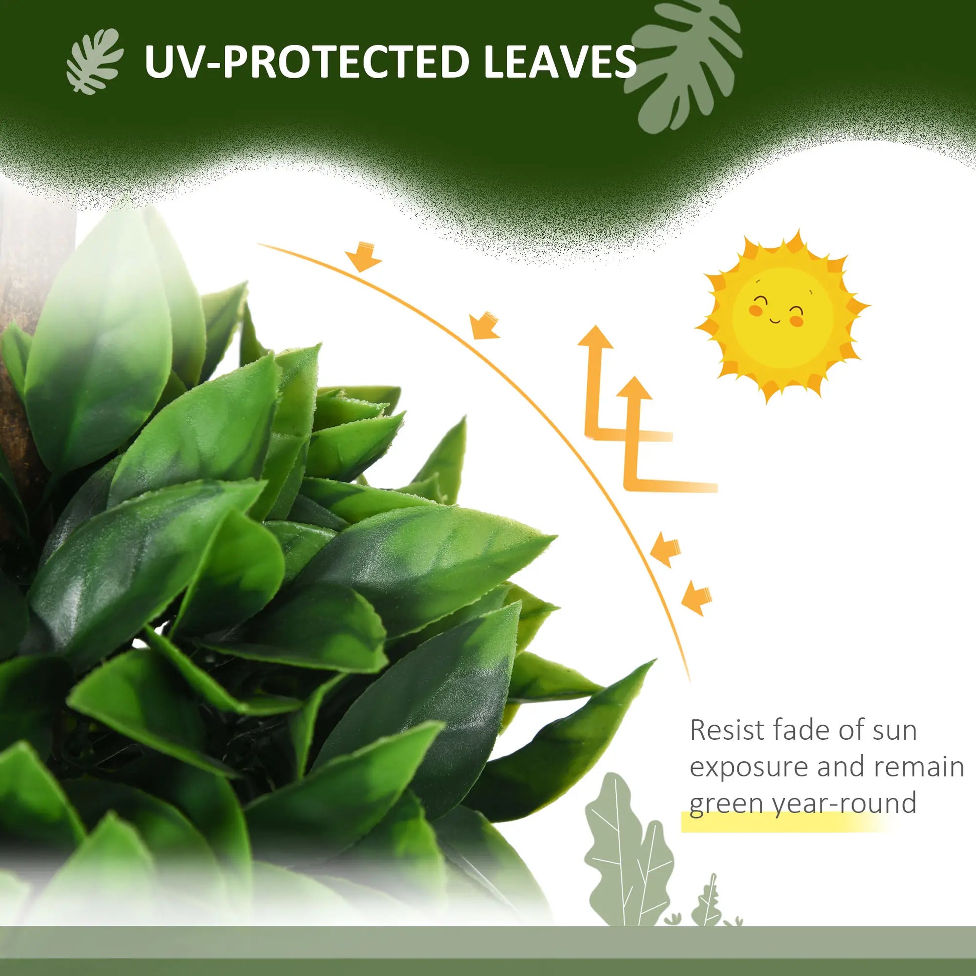 2 Pack 35.5" Artificial Boxwood Topiary Ball Trees, Indoor Outdoor, Green Artificial Trees at Gallery Canada