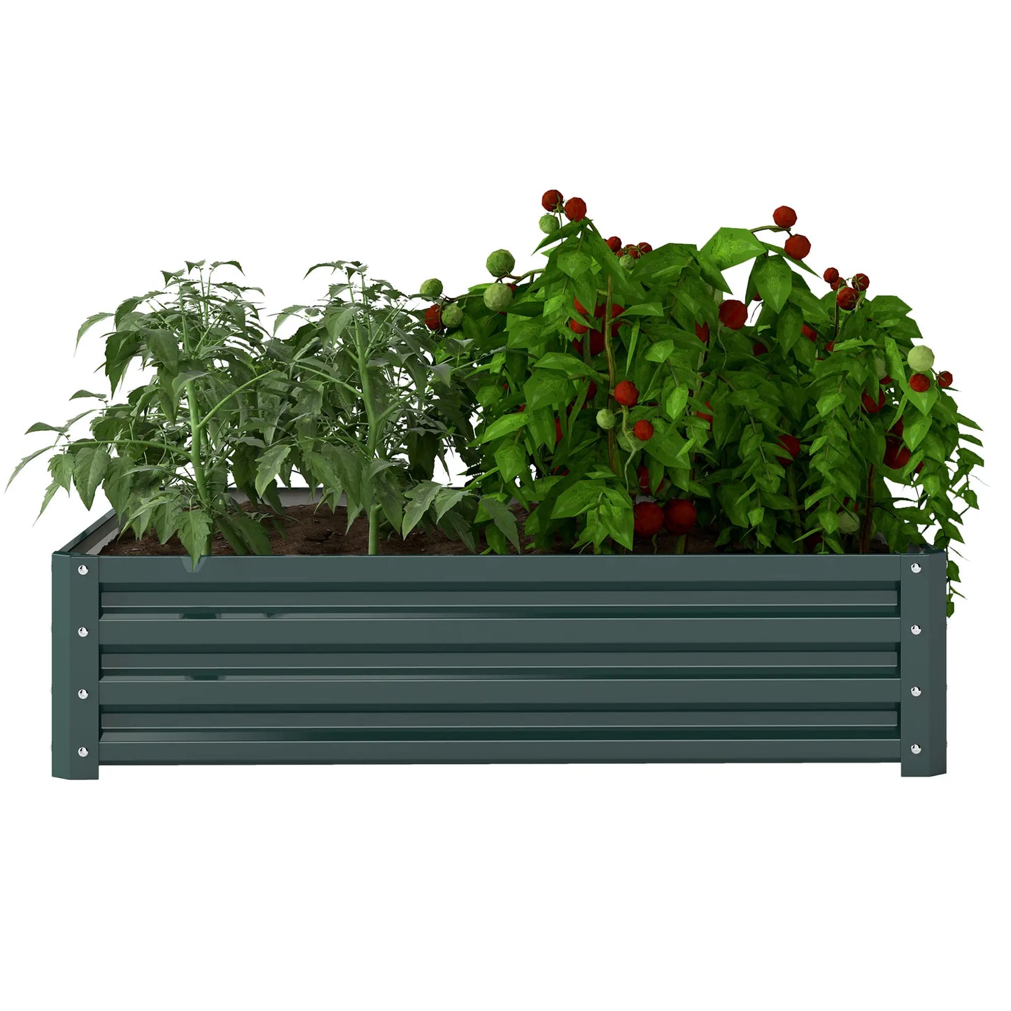 4' x 4' x 1' Galvanized Steel Raised Garden Bed, Vegetables, Flowers, Herbs Galvanized Planter Boxes at Gallery Canada