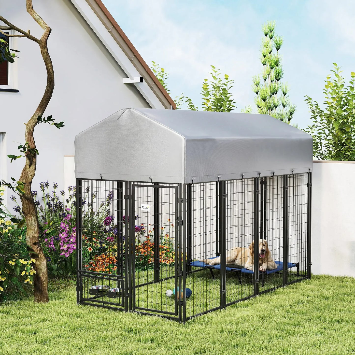 8' x 4' x 6' Outdoor Dog Kennel, Waterproof UV Resistant Cover Dog Kennels at Gallery Canada