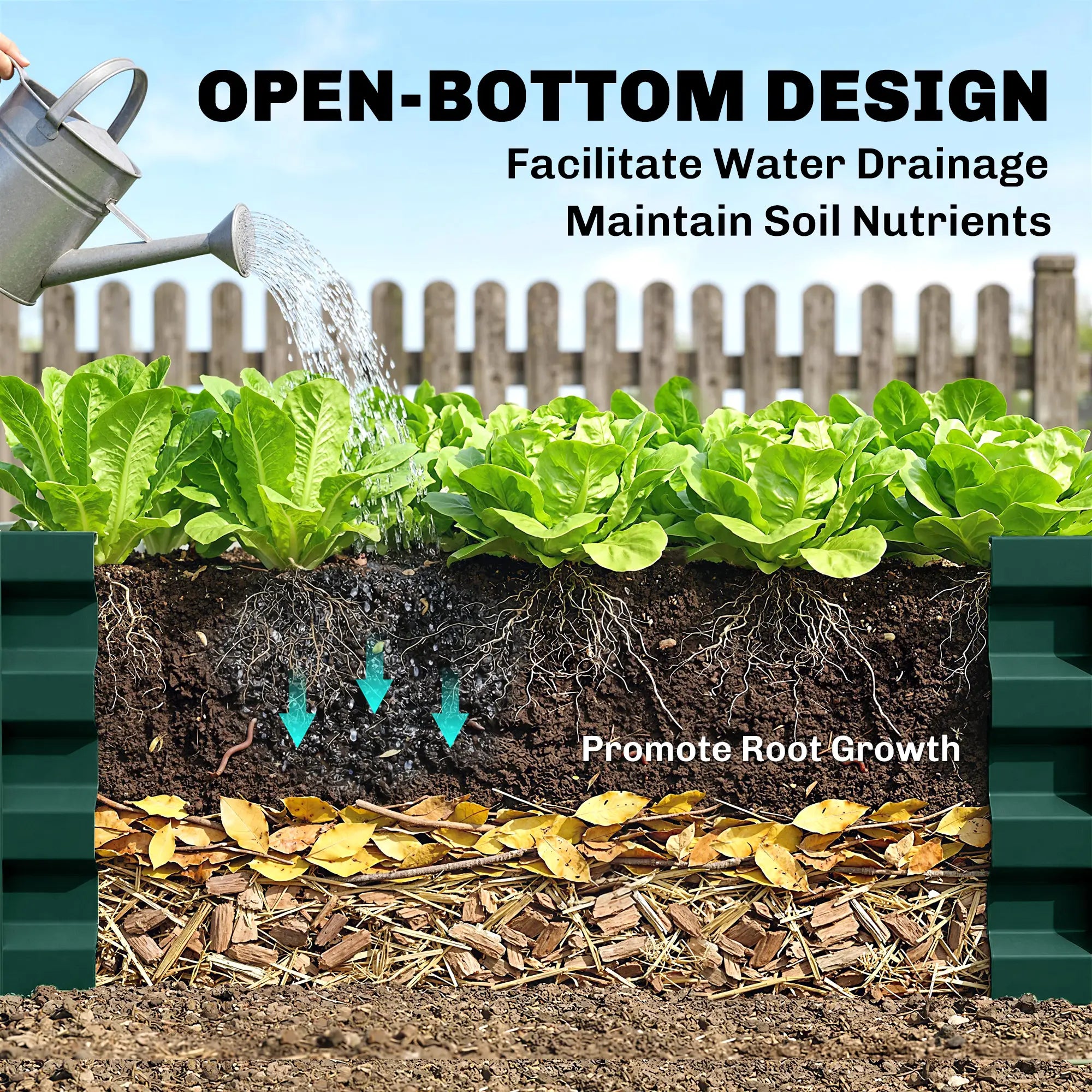 Galvanized Raised Garden Bed, Outdoor Planter Box, 4' x 2' x 1', Green Galvanized Planter Boxes at Gallery Canada