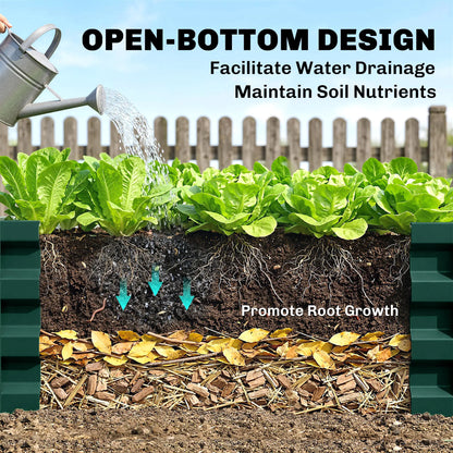 Galvanized Raised Garden Bed, Outdoor Planter Box, 4' x 2' x 1', Green Galvanized Planter Boxes at Gallery Canada