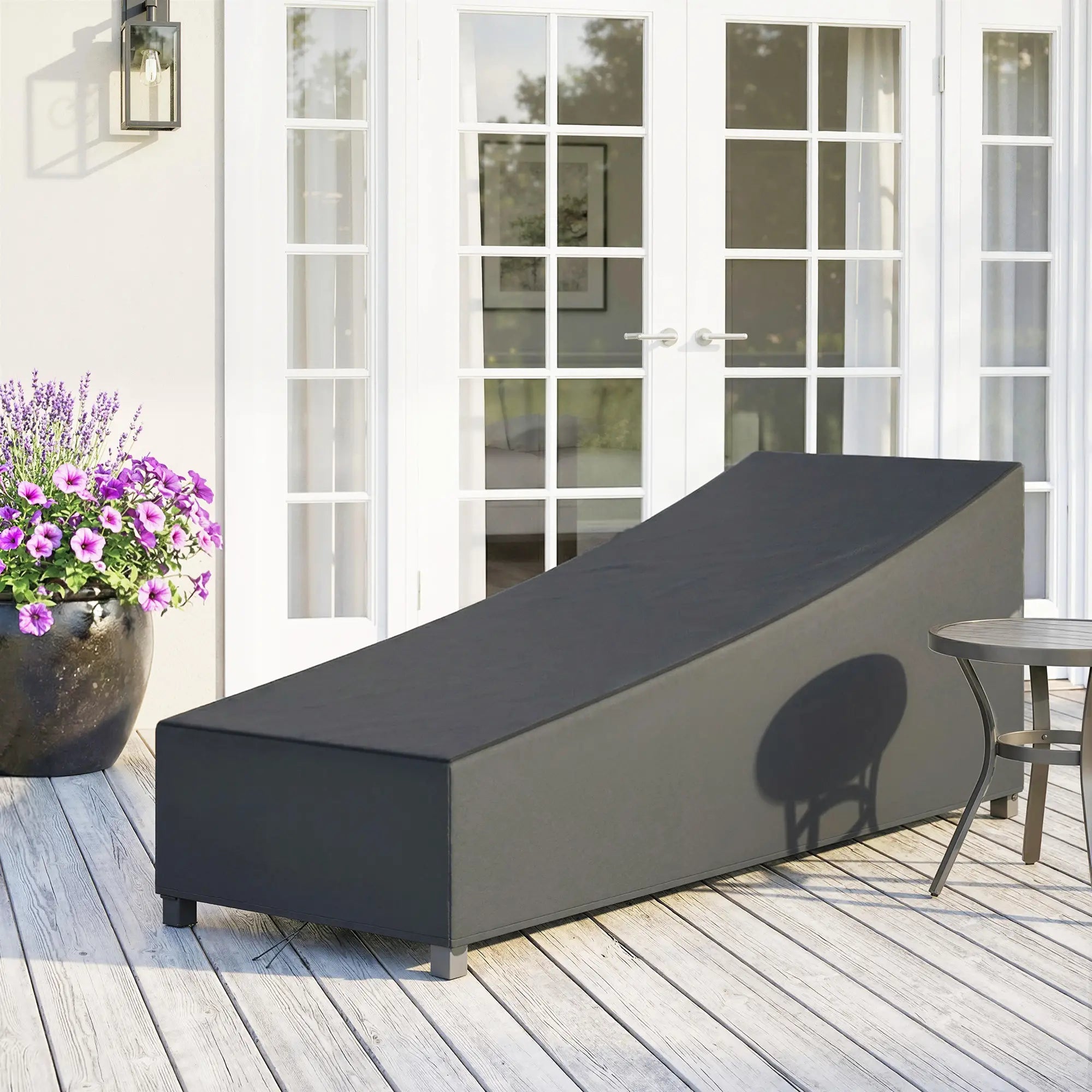 Waterproof Patio Lounge Chair Cover, 420D Outdoor, Black Patio Furniture Covers at Gallery Canada