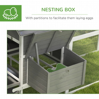 Wooden Chicken Coop, Nesting Boxes, Run, Doors, Tray, Ramp, 4-6 Chickens Chicken Coops at Gallery Canada