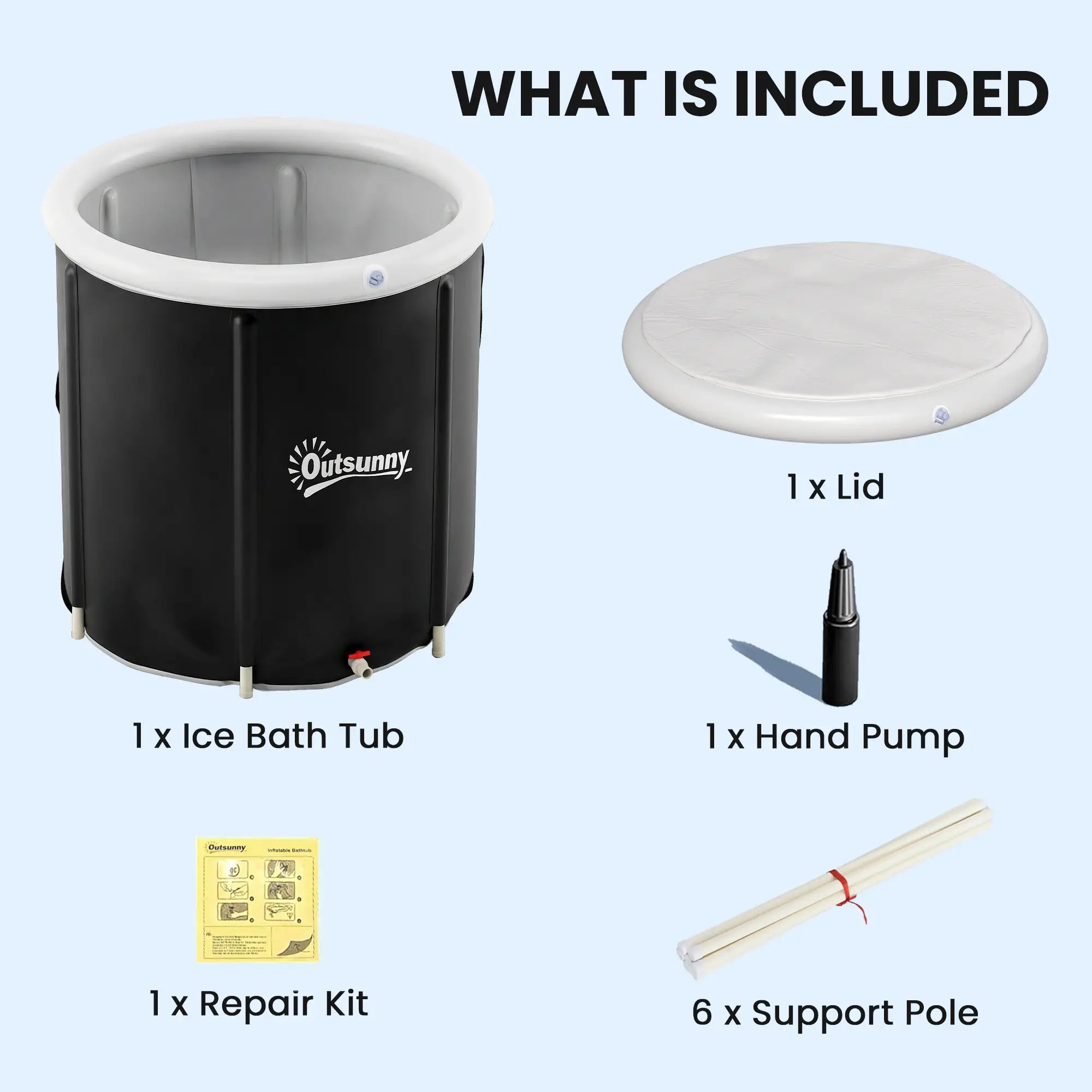 71 Gal Ice Bath Tub With Cover, Pump, Portable Inflatable Cold Plunge Outdoor Swimming Pools & Hot Tubs at Gallery Canada