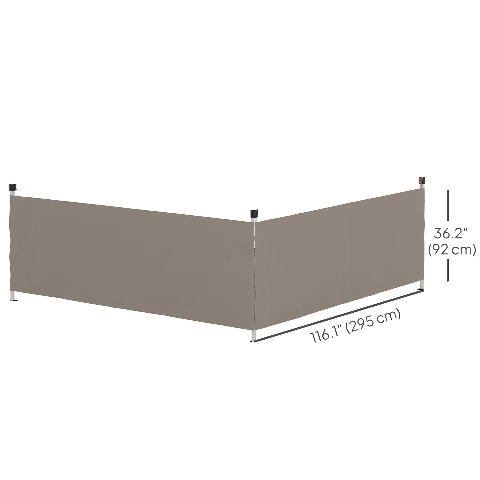 Canopy Sidewalls, 10' x 10' or 10' x 20', 2 PCS, Grey Gazebo Sidewalls at Gallery Canada