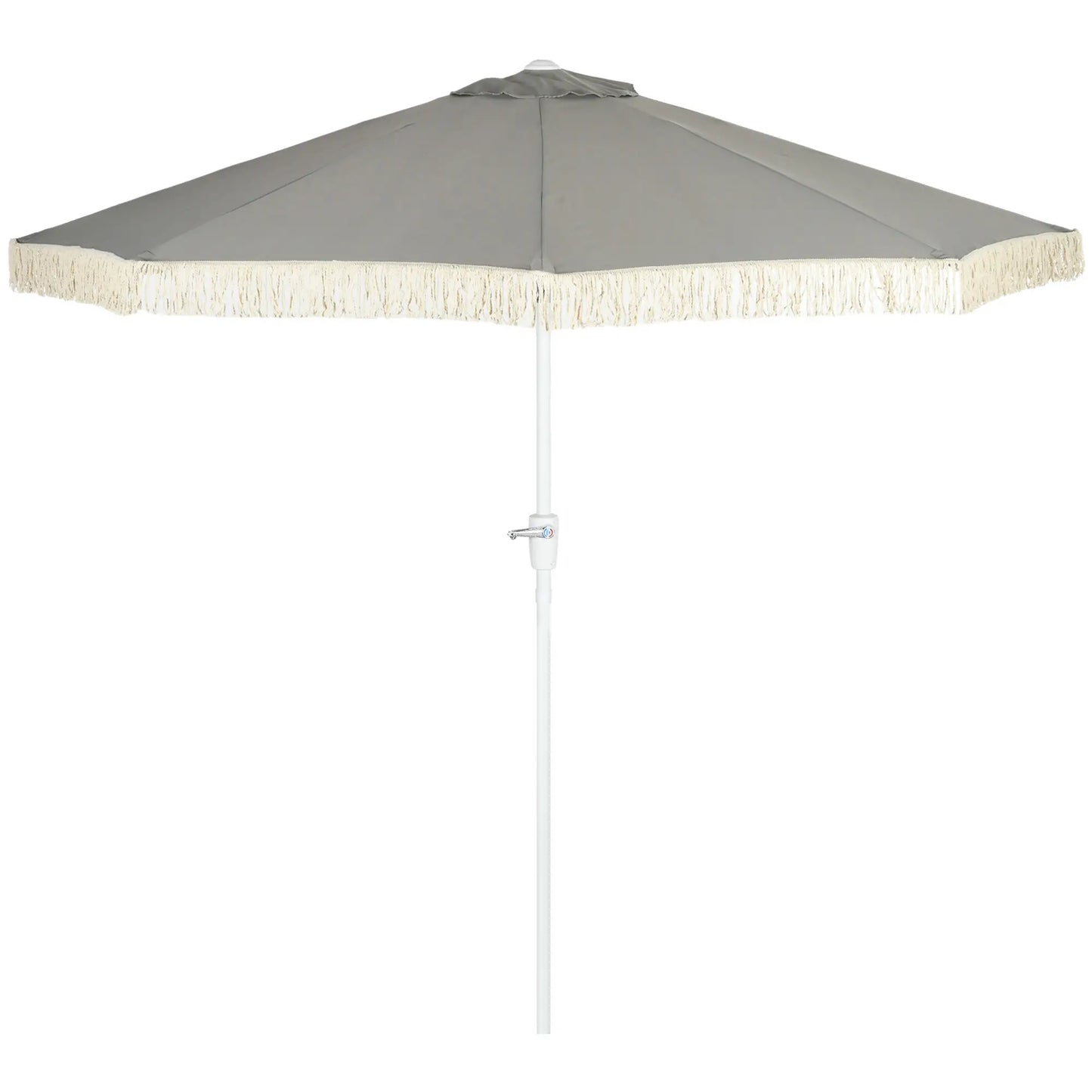 8.7 x 8.7 ft Outdoor Umbrella, Tilt Vent, Patio Parasol, Grey Sun Umbrellas Light Grey at Gallery Canada