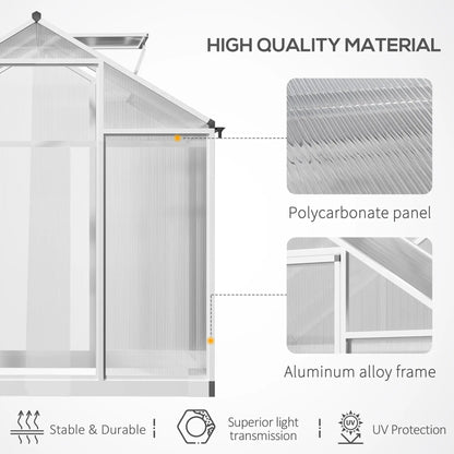 4' x 6.2' x 6.4' Walk-In Greenhouse, Polycarbonate Panels, Aluminum Frame Walk In Greenhouses at Gallery Canada