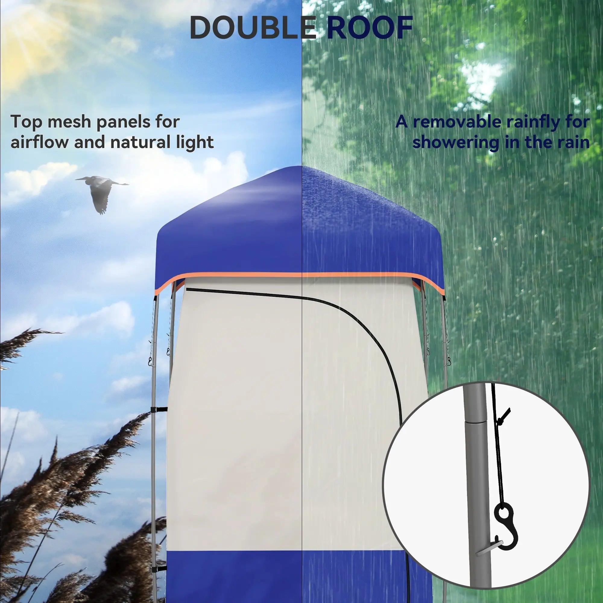 Camping Shower Tent, Portable Privacy Shelter, Blue Camping Tents at Gallery Canada