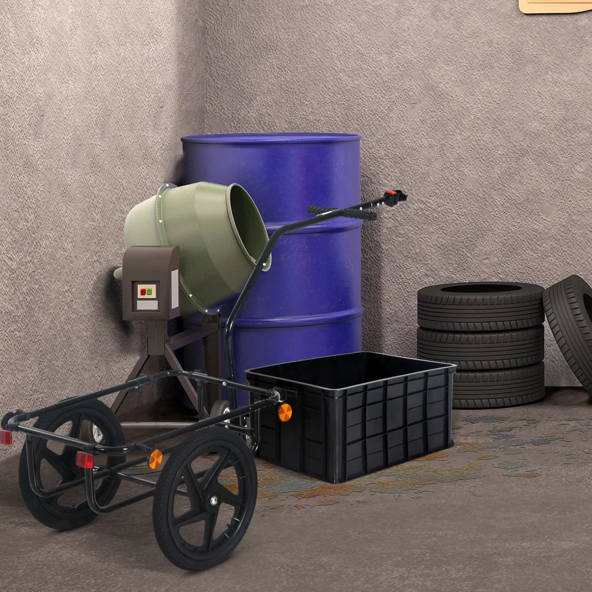 Multi-Functional Bike Trailer, Steel, Large, Grey Bike Cargo Trailers at Gallery Canada