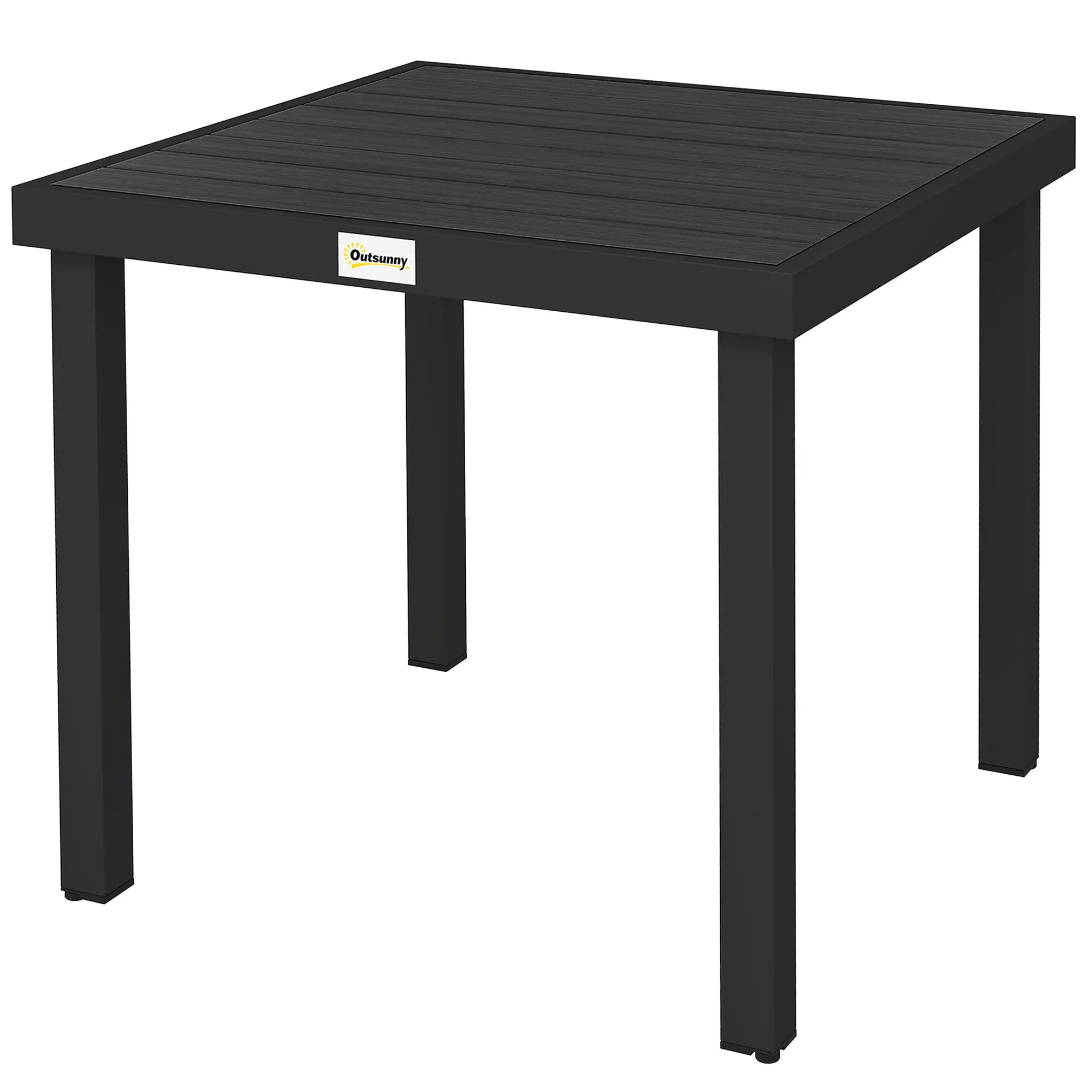 Square Aluminum Patio Dining Table, Black Patio Dinning Tables Black at Gallery Canada