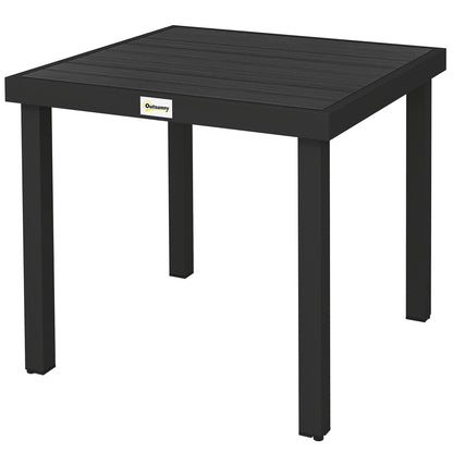 Square Aluminum Patio Dining Table, Black Patio Dinning Tables Black at Gallery Canada