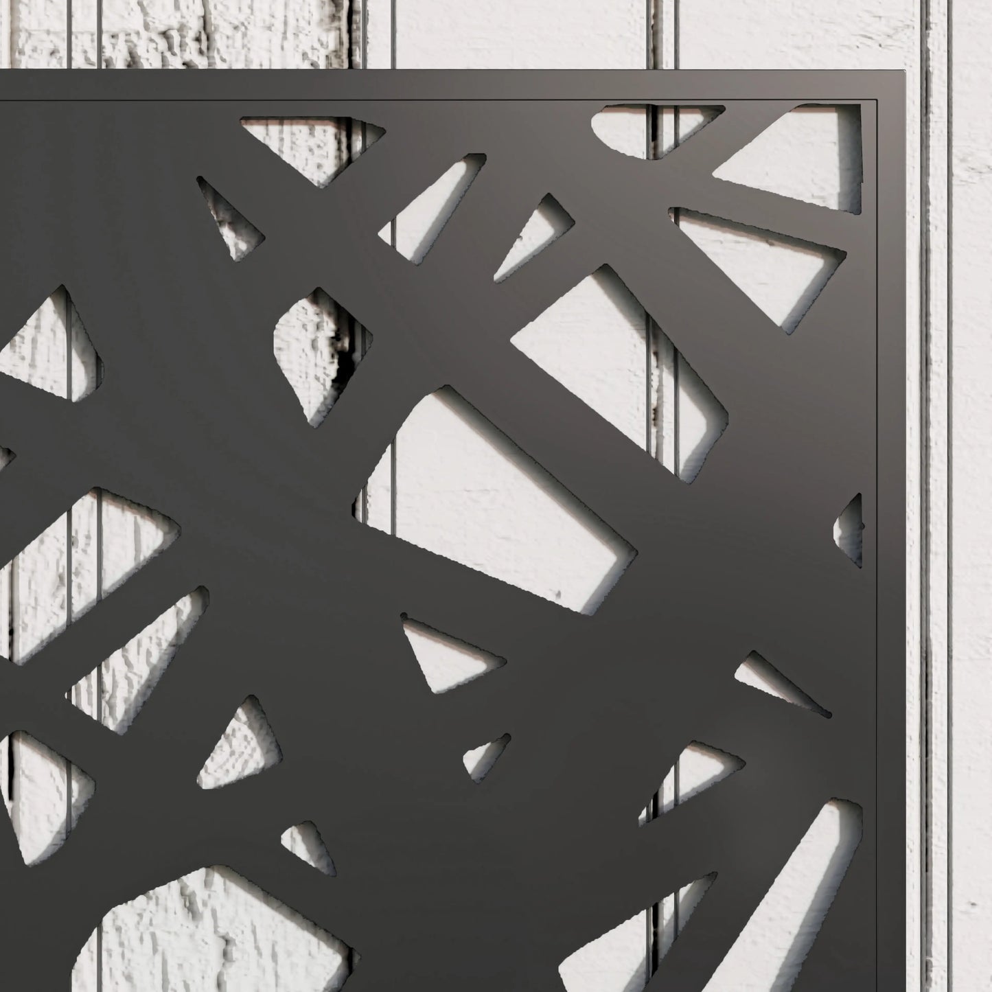 Metal Raised Garden Bed With Trellis, Privacy Panel, Irregular Line Cut-Outs