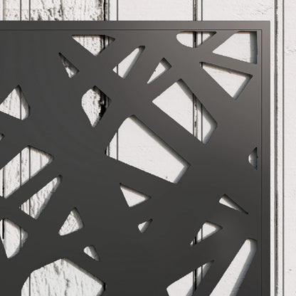 Metal Raised Garden Bed With Trellis, Privacy Panel, Irregular Line Cut-Outs