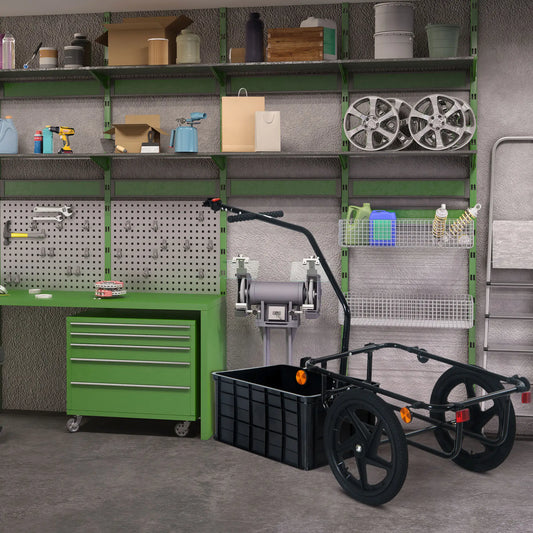 Multi-Functional Bike Trailer, Steel, Large, Black Bike Cargo Trailers Black at Gallery Canada