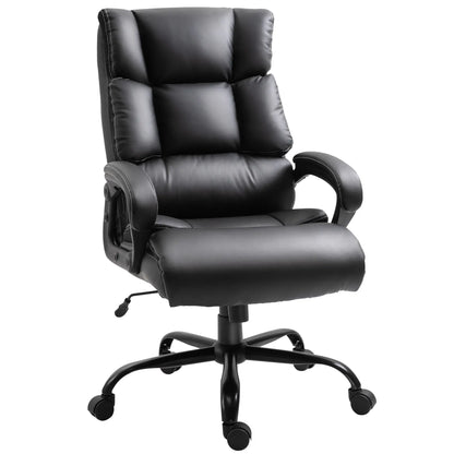 Ergonomic Office Chair, Adjustable Height, PU Leather, 360 Swivel, 400lbs, Black Executive & Manager Chairs Black at Gallery Canada