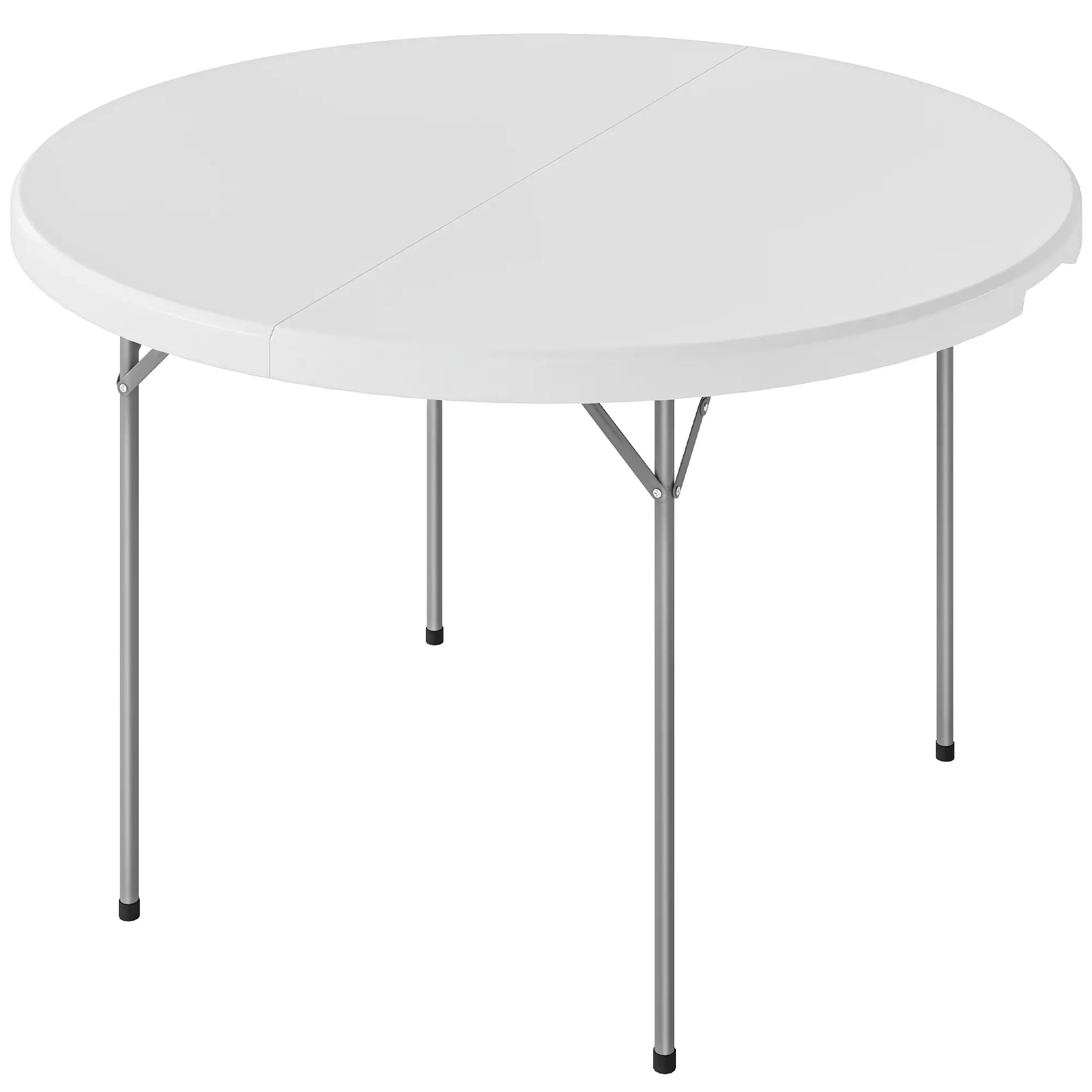 4ft Plastic Folding Picnic Table, Indoor Outdoor, White Picnic Tables & Camping Chairs White, Light Grey at Gallery Canada