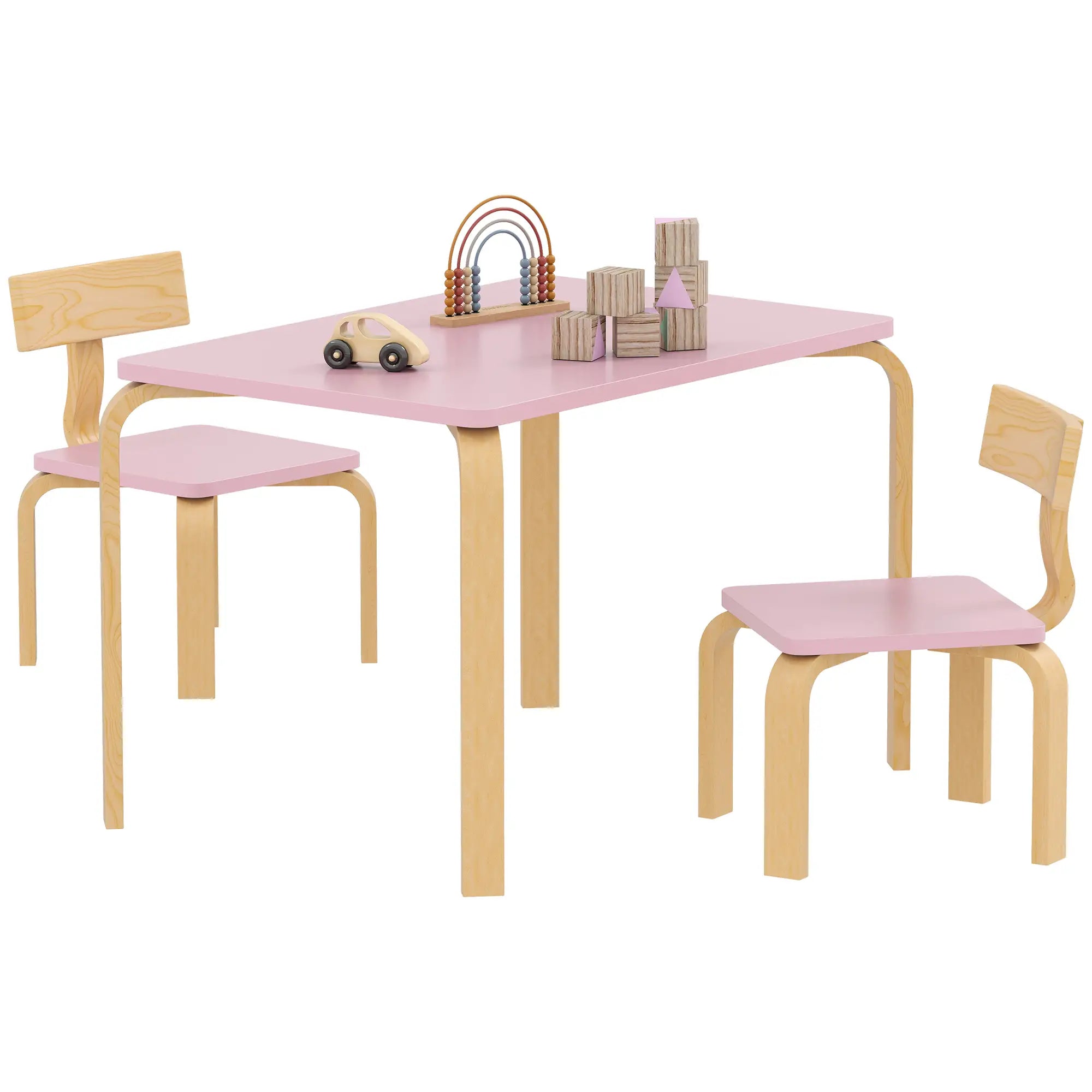 Kids Table and 2 Chair Set, Multi-Activity Furniture, Pink Kids Table Sets at Gallery Canada