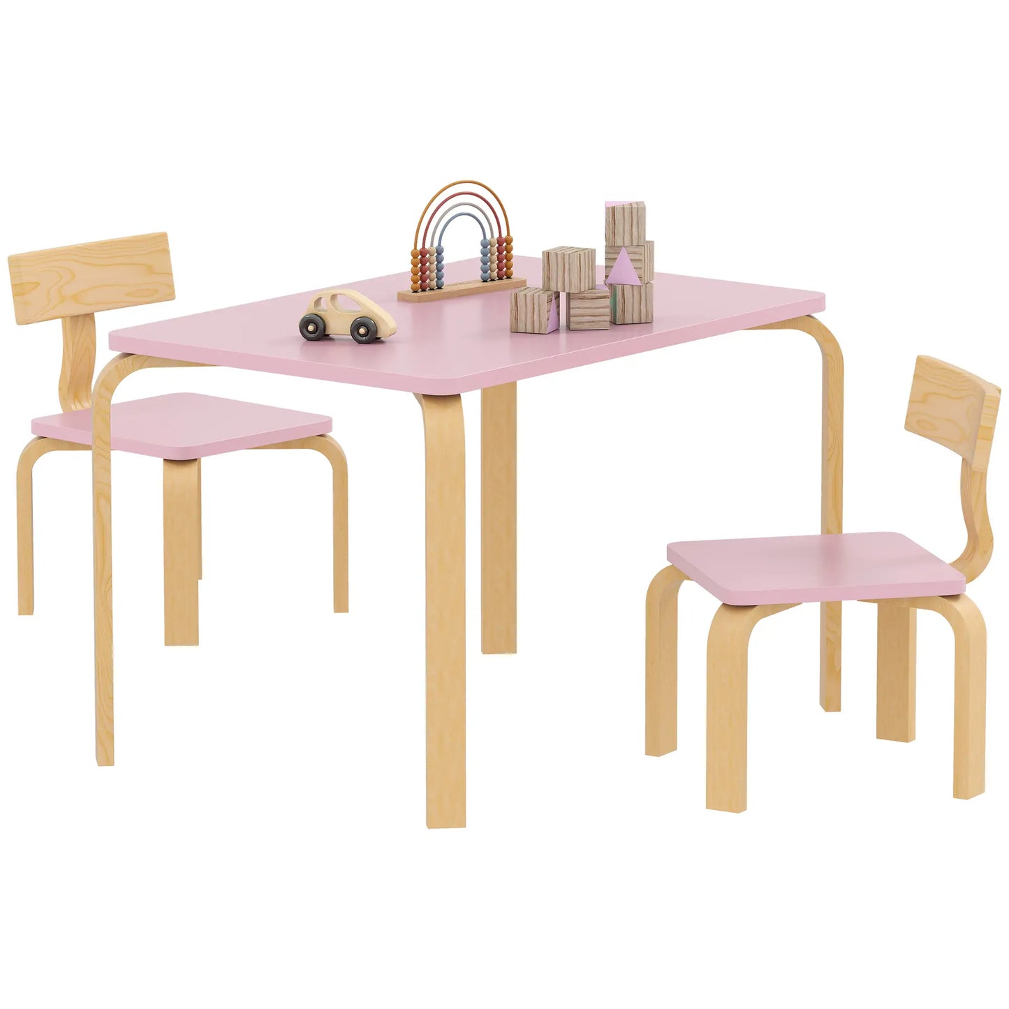 Kids Table and 2 Chair Set, Multi-Activity Furniture, Pink Kids Table Sets at Gallery Canada