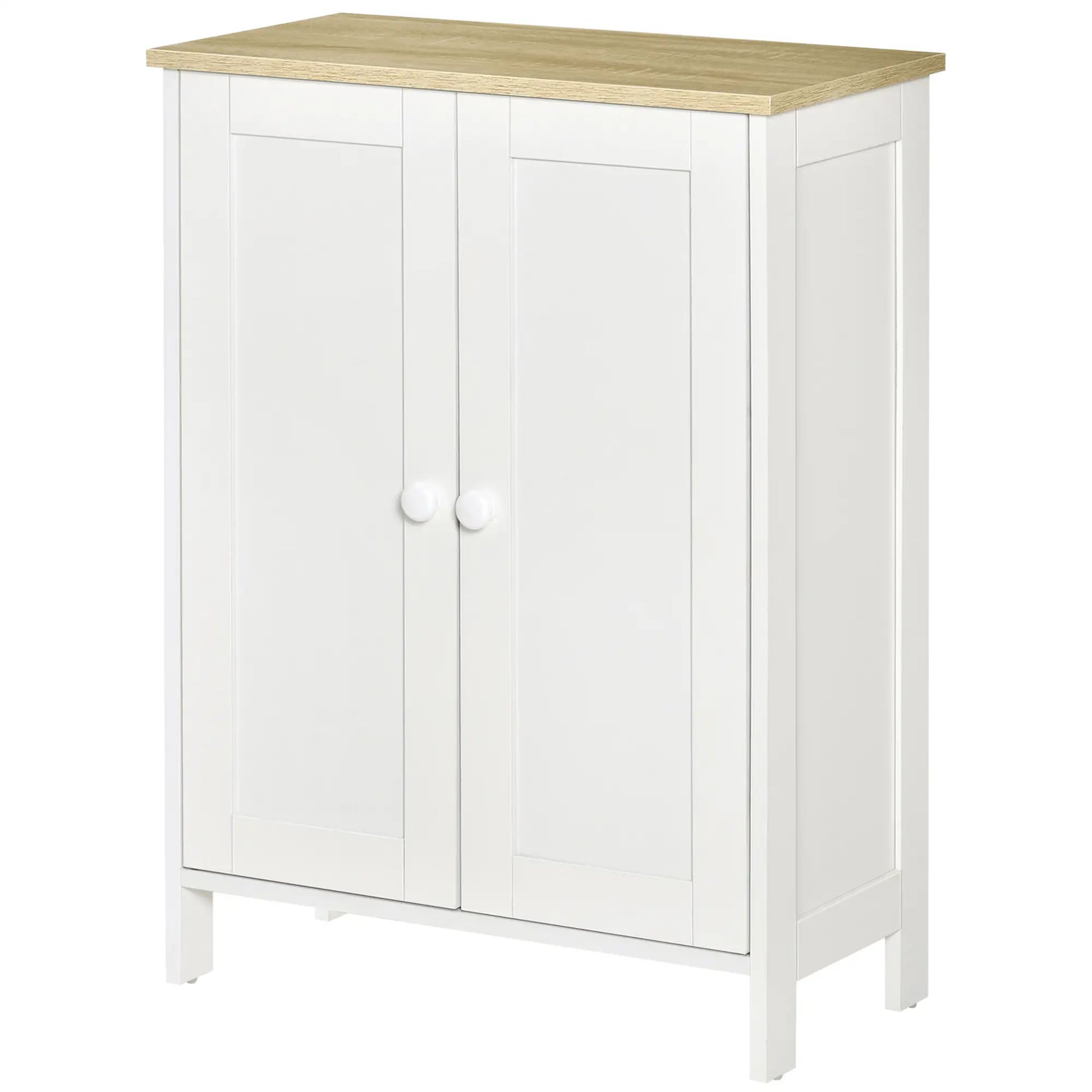 Storage Cabinet with Doors, 2 Adjustable Shelves, Living Room, Bathroom Storage Cabinets at Gallery Canada
