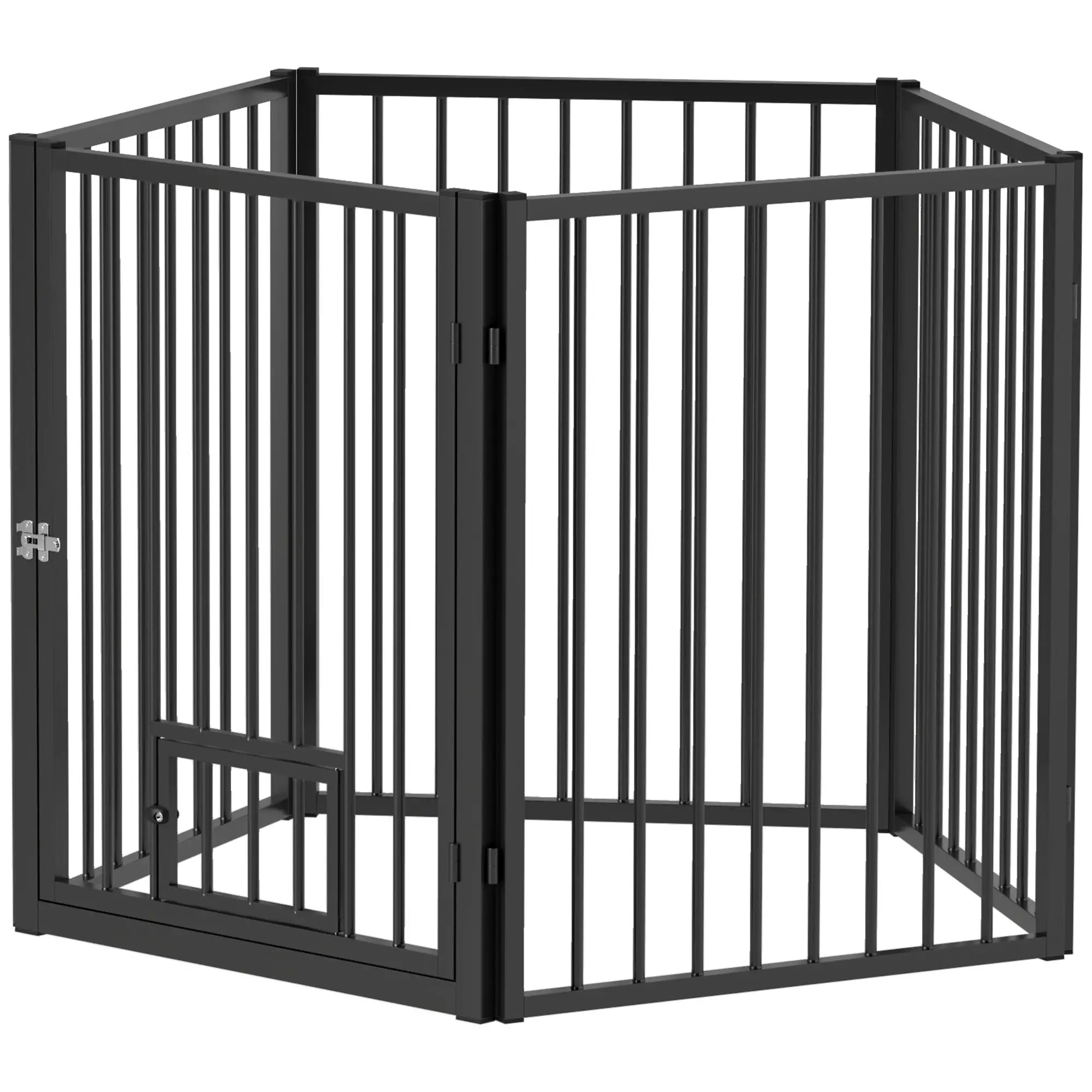 5 Panel Foldable Dog Playpen With Door, 30