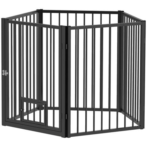 5 Panel Foldable Dog Playpen With Door, 30