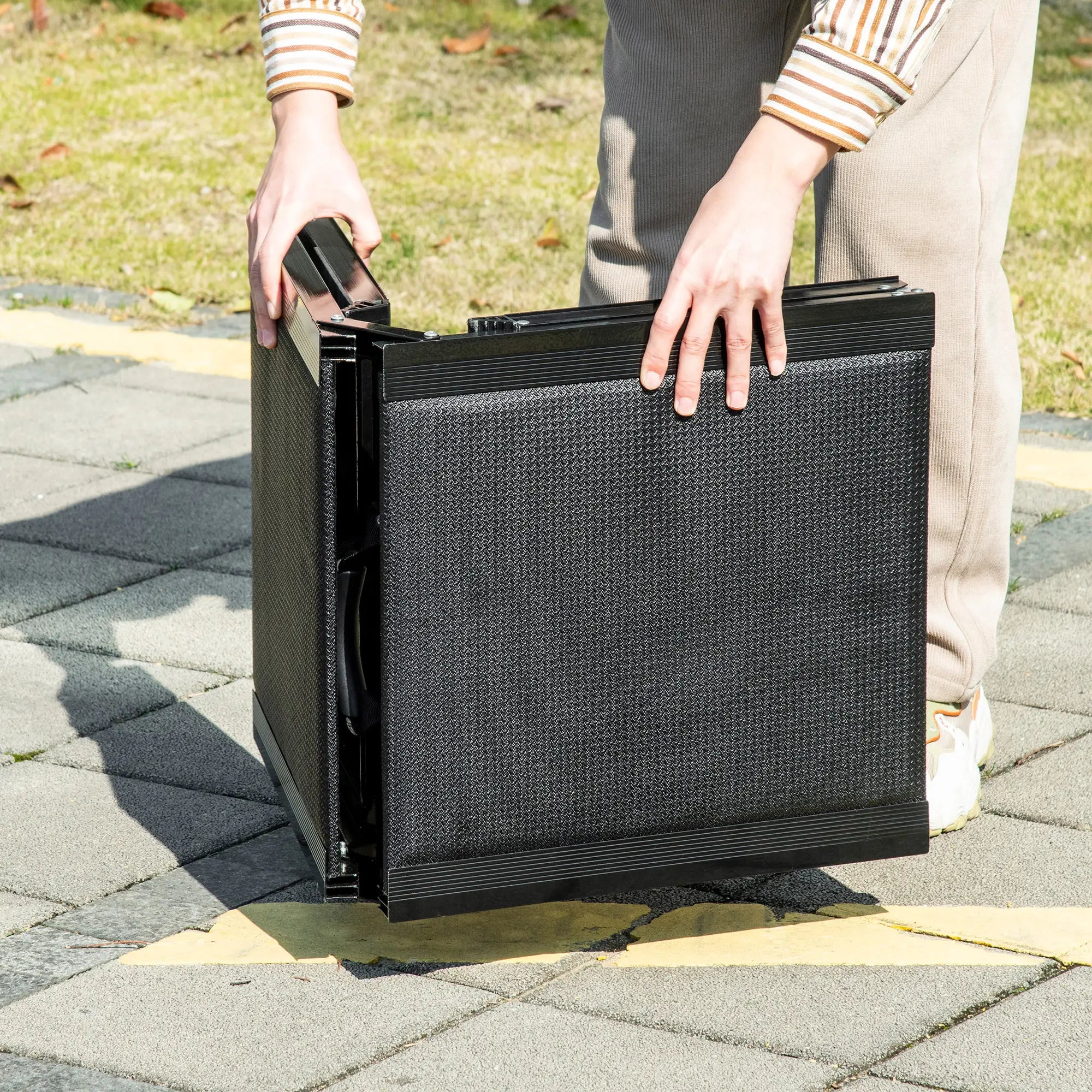 62 Inch Folding Pet Ramp, Lightweight Portable Dog Ramp, Non-Slip Surface, Black Dog Stairs at Gallery Canada