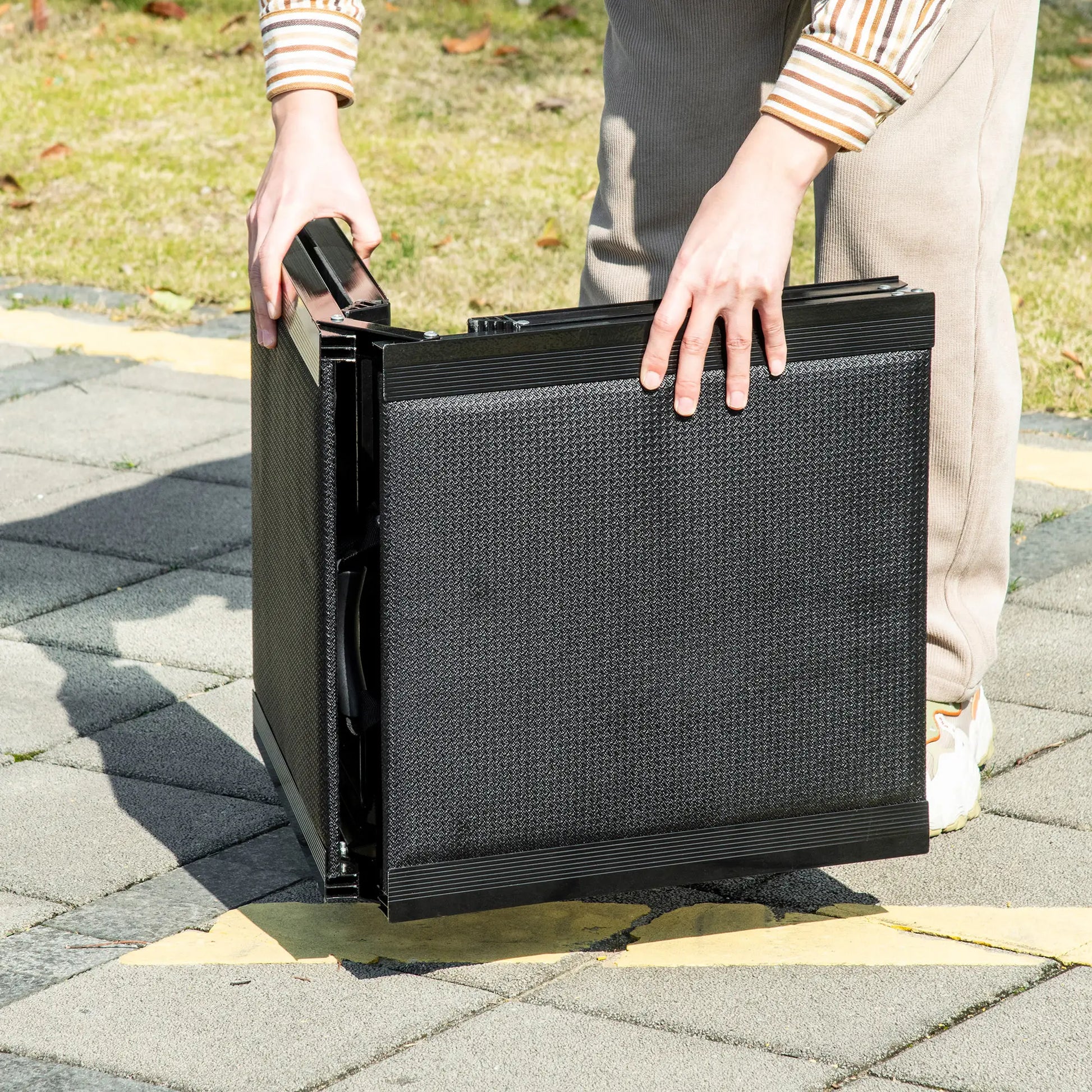 62 Inch Folding Pet Ramp, Lightweight Portable Dog Ramp, Non-Slip Surface, Black Dog Stairs at Gallery Canada