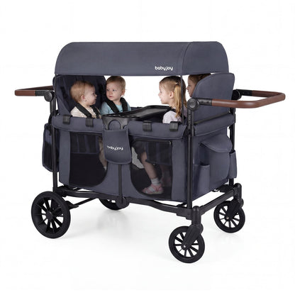Foldable 4-Seater Wagon Stroller, Gray Baby Strollers Gray at Gallery Canada