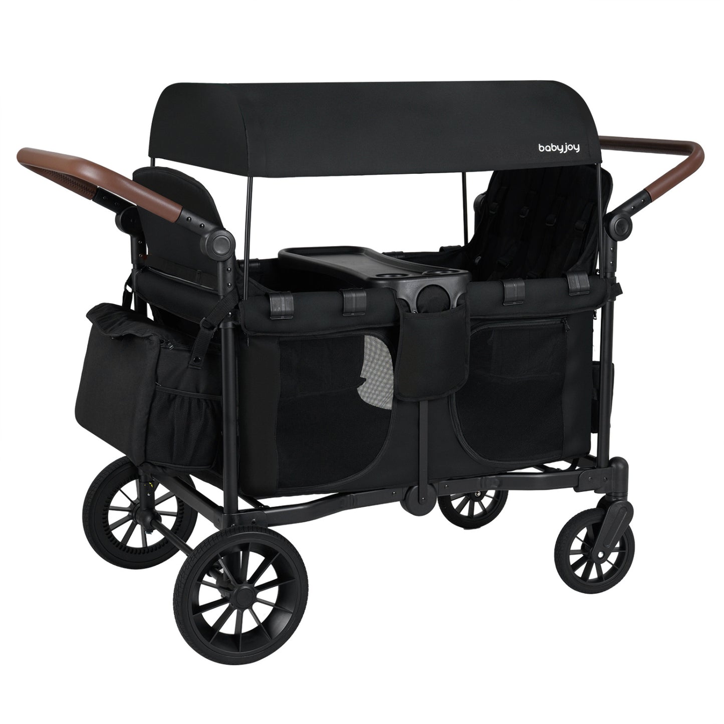 Foldable 4-Seater Wagon Stroller For 4 Kids, Black Baby Strollers at Gallery Canada