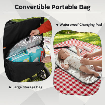 Foldable 4-Seater Wagon Stroller For 4 Kids, Black Baby Strollers at Gallery Canada