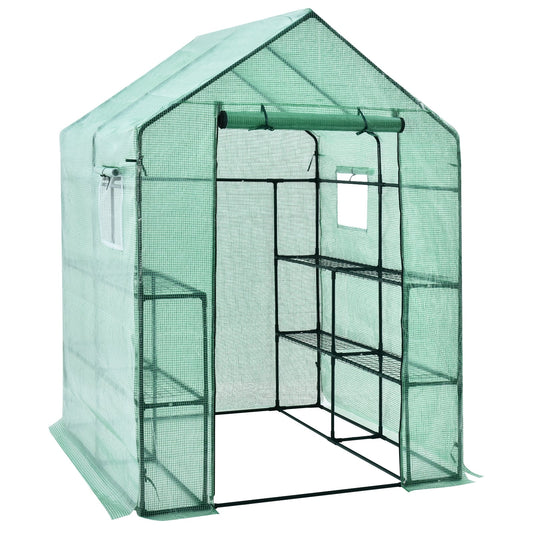 Walk-In Greenhouse, 56 x 56 x 77 Inch, Observation Windows, Green Greenhouses Green at Gallery Canada