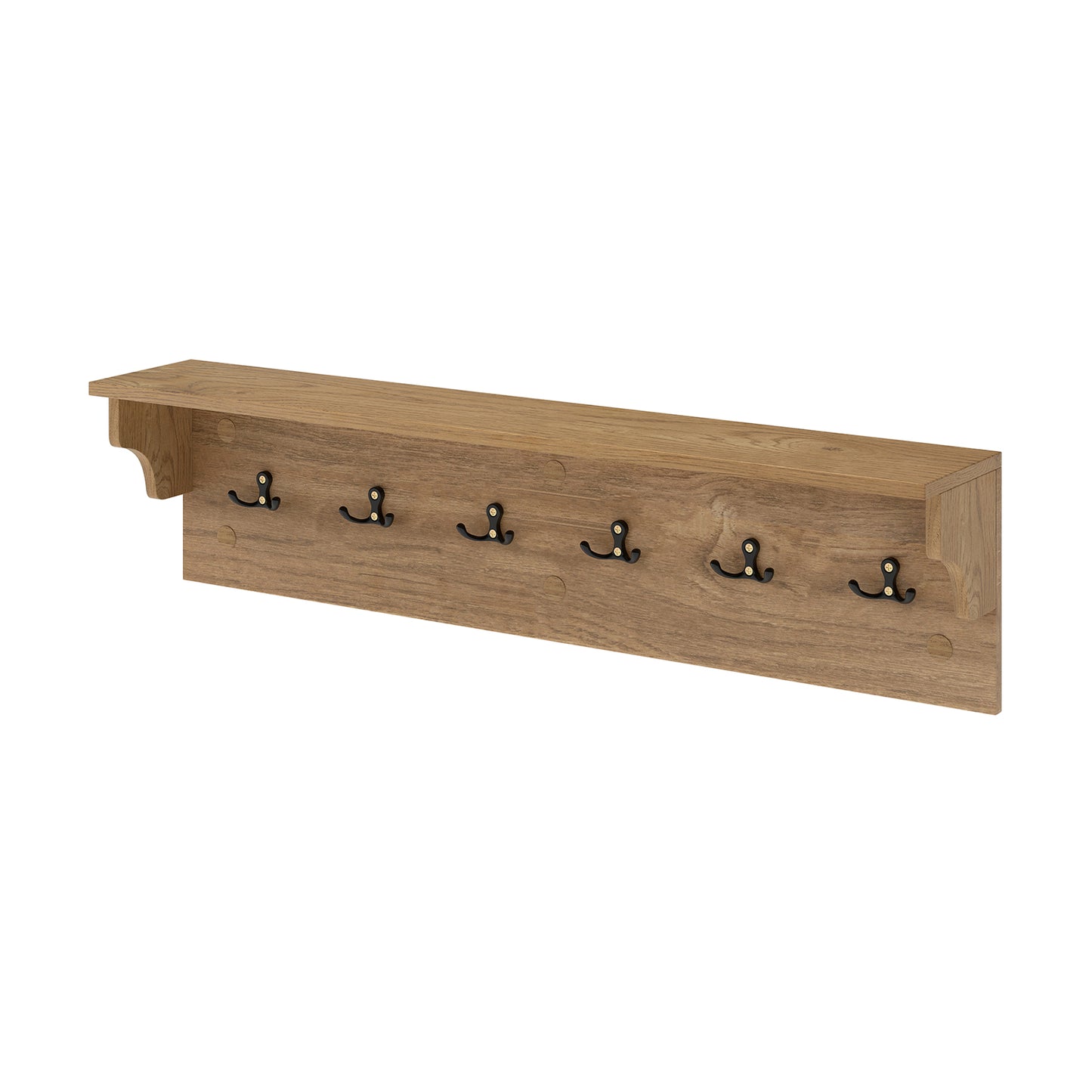 Wall Hooks with Shelf 31.5inch Wooden Coat Rack with 6 Hooks for Hats Towels Purses Robes, Natural Coat Racks & Hall Trees at Gallery Canada