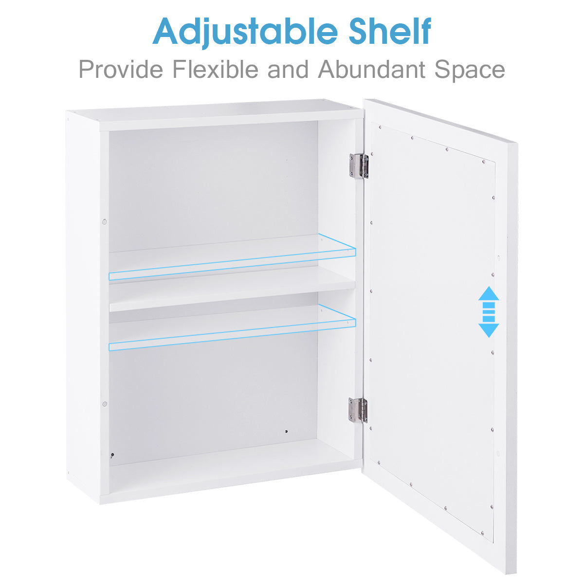 Wall Mounted Adjustable Medicine Cabinet, White Wall Cabinets at Gallery Canada