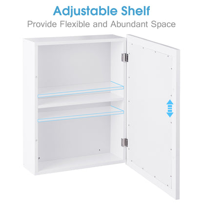 Wall Mounted Adjustable Medicine Cabinet, White Wall Cabinets at Gallery Canada