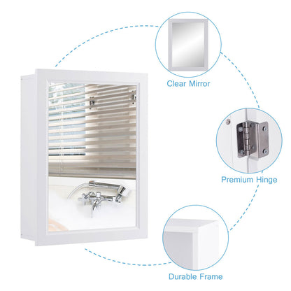 Wall Mounted Adjustable Medicine Cabinet, White Wall Cabinets at Gallery Canada