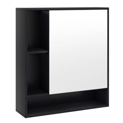 Wall Mounted Bathroom Cabinet With Mirror, Single Door, Black Wall Cabinets at Gallery Canada