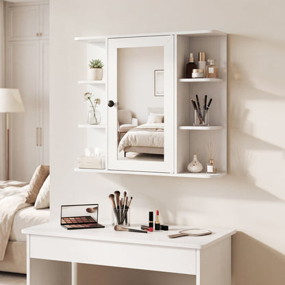 Wall Mounted Bathroom Medicine Cabinet With Mirror, White