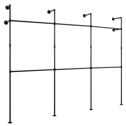 Wall Mounted Pipe Clothing Rack, 6 Hanging Rods, Black Clothing & Closet Storage at Gallery Canada