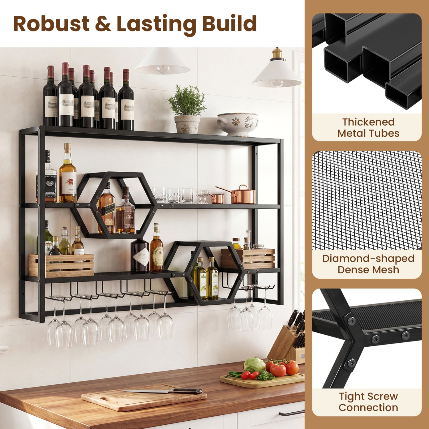 Wall Mounted Wine Rack 47
