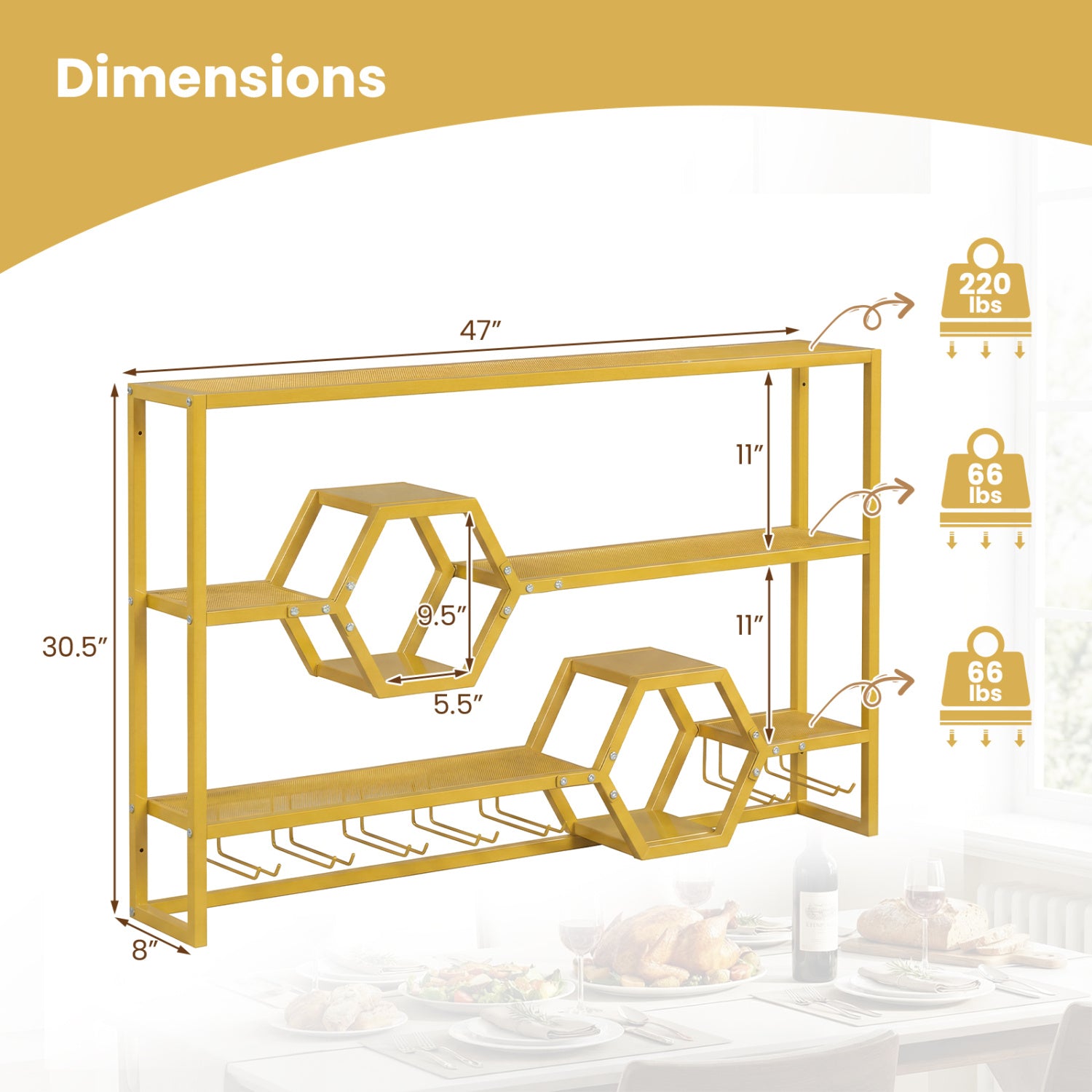 Wall Mounted Wine Rack 47