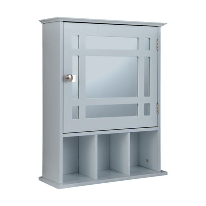 Wall Mounted Mirrored Bathroom Cabinet, Gray Wall Cabinets Gray at Gallery Canada