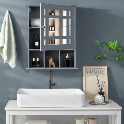 Wall Mounted Mirrored Bathroom Cabinet, Gray Wall Cabinets at Gallery Canada