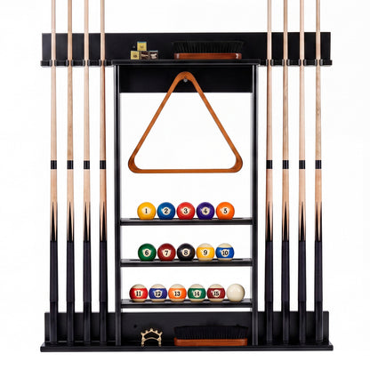 Wall Mounted Billiards Pool Cue Rack, Black Game Room Black at Gallery Canada