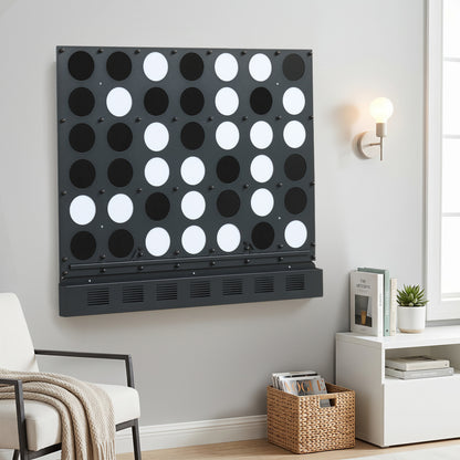 Jeu géant de Puissance 4 mural, disques en acrylique, noir