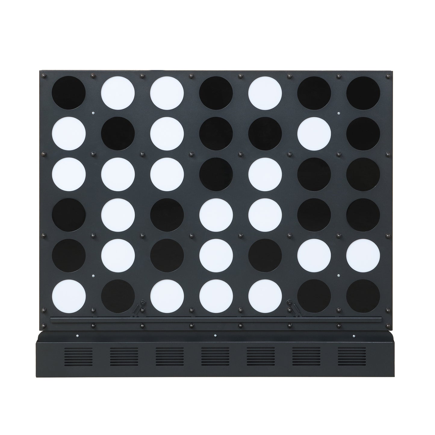 Jeu géant de Puissance 4 mural, disques en acrylique, noir