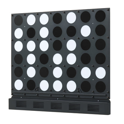 Wall-Mounted Connect-4 Game, Metal, Acrylic Discs, Black